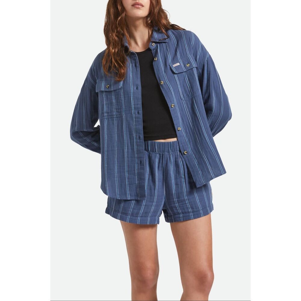 ✨BRIXTON WANDERING BLUE SZ MEDIUM OVERSHIRT✨